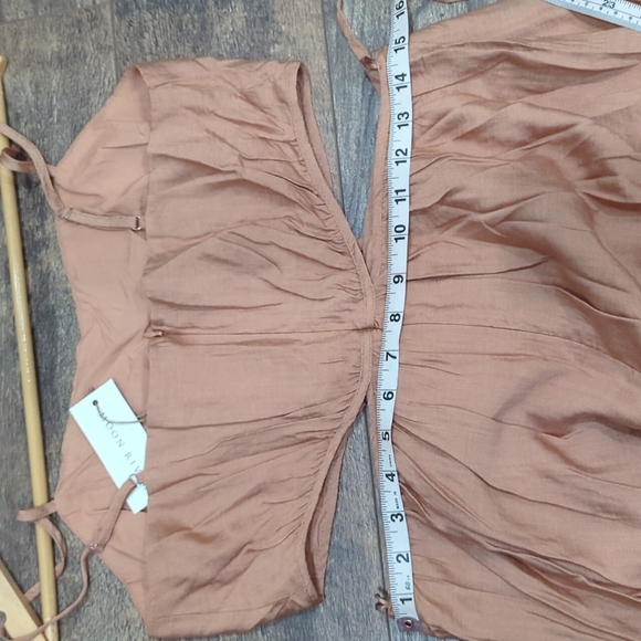 Moon River cut out maxi dress in terracotta Sz. large NWT - Picture 9 of 11